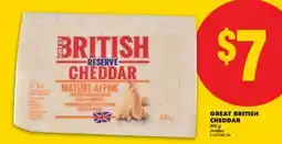 No Frills GREAT BRITISH CHEDDAR, 400 g offer