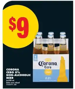 No Frills CORONA CERO 0% NON-ALCOHOLIC BEER, 6X330 ML offer