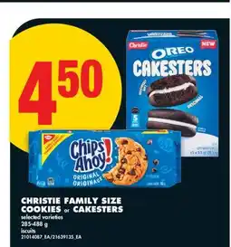 No Frills CHRISTIE FAMILY SIZE COOKIES or CAKESTERS, 285-488 g offer