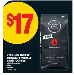 No Frills KICKING HORSE ORGANIC WHOLE BEAN COFFEE, 454 g offer