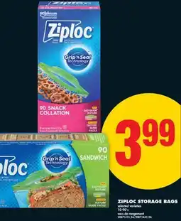 No Frills ZIPLOC STORAGE BAGS, 10-90' S offer