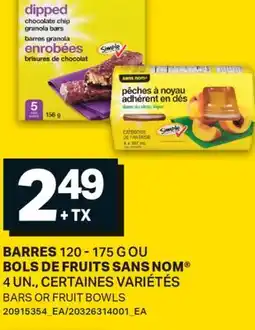 L'Intermarché BARRES 120 - 175 G OU BOLS DE FRUITS, 4 UN. | BARS OR FRUIT BOWLS offer