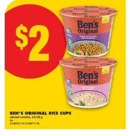 No Frills BEN'S ORIGINAL RICE CUPS, 62/68 g offer