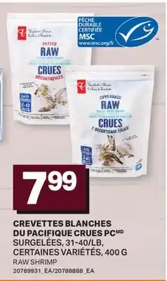 L'Intermarché CREVETTES BLANCHES DU PACIFIQUE CRUES | RAW SHRIMP, 400 G offer