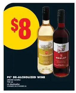No Frills PC DE-ALCHOLIZED WINE, 750 mL offer