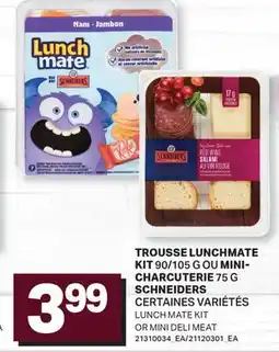 L'Intermarché TROUSSE KIT 90/105G OU MINI-CHARCUTERIE 75 G | LUNCH MATE KIT OR MINI DELI MEAT offer