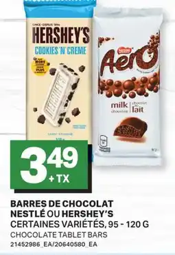L'Intermarché BARRES DE CHOCOLAT | CHOCOLATE TABLET BARS, 95 - 120 G offer