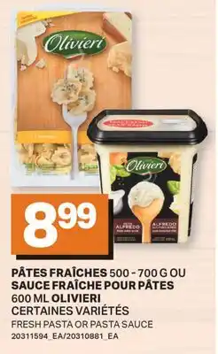 L'Intermarché PÂTES FRAÎCHES 500 - 700 G OU SAUCE FRAÎCHE POUR PÂTES 600 ML | FRESH PASTA OR PASTA SAUCE offer