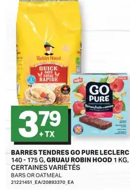 L'Intermarché BARRES TENDRES GO PURE 1 KG, 140 - 175 G, GRUAU, 1 KG | BARS OR OATMEAL offer