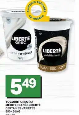 L'Intermarché YOGOURT GREC OU MÉDITERRANÉE | YOGURT, 650 - 900 G offer
