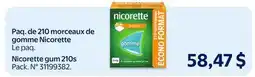 Walmart Nicorette gum 210s offer