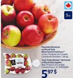 Walmart Your Fresh Market McIntosh or Royal Gala apples offer
