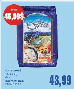 Wholesale Club RIZ BASMATI 18,14 kg offer
