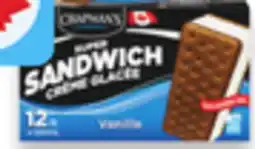 Walmart Chapman's Super sandwich novelties 12-pack, premium frozen tubs or frozen yogurt tubs 2 L offer