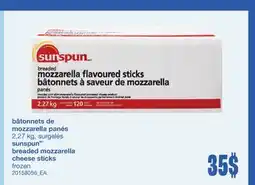 Wholesale Club BÂTONNETS DE MOZZARELLA PANÉS, 2,27 kg offer