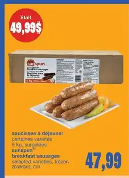 Wholesale Club SAUCISSES À DÉJEUNER, 5 kg offer