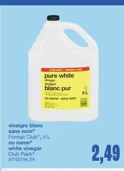 Wholesale Club VINAIGRE BLANC, 4 L offer
