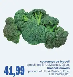 Wholesale Club COURONNES DE BROCOLI, 28 un offer