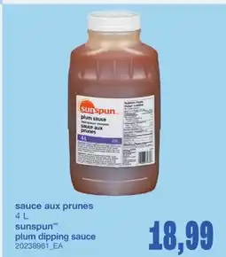 Wholesale Club SAUCE AUX PRUNES, 4 L offer
