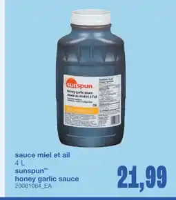 Wholesale Club SAUCE MIEL ET AIL 4 L offer