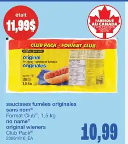 Wholesale Club SAUCISSES FUMÉES ORIGINALES 1,5 kg offer