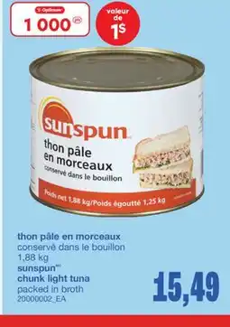 Wholesale Club THON PÂLE EN MORCEAUX 1,88 kg offer