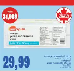 Wholesale Club FROMAGE MOZZARELLA À PIZZA, 18% M.G., 2,4 kg offer