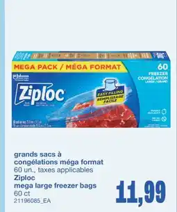 Wholesale Club GRANDS SACS À CONGÉLATIONS MÉGA FORMAT, 60 UN offer