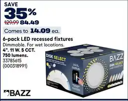 RONA BAZZ 6-pack LED recessed fixtures offer