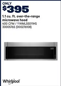 RONA Whirlpool 1.1 cu. ft. over-the-range microwave hood offer