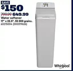 RONA WHIRLPOOL Water softener offer