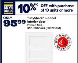 RONA BayShore 5-panel interior door offer