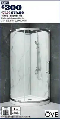 RONA Emily shower kit 36 offer