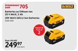 Home Hardware Batteries au lithium-ion 20 V MAX, 5 Ah offer