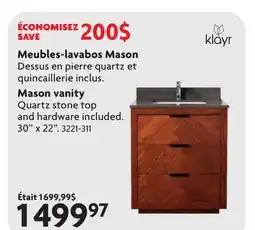 Home Hardware Mason vanity Mason offer