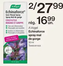 Avril Echinaforce spray mal de gorge offer