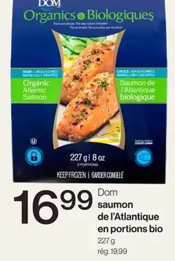 Avril saumon del'Atlantique enportions bio offer