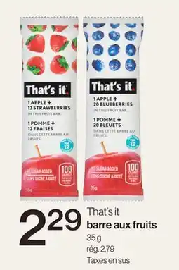 Avril Barre aux fruits offer