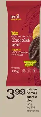 Avril Galettes de maïs sucrées bios offer