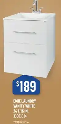 Canac Emie Laundry Vanity White 247/16in offer