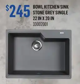 Canac Bowl Kitchen Sink Stone Grey offer