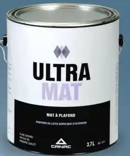Canac UltraMat Ceiling Latex Paint Natural White 3.7 L offer