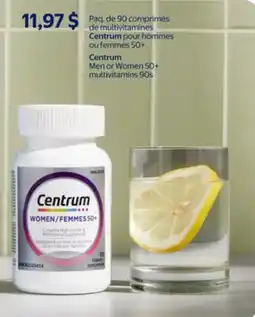 Walmart Centrum Men's or Women's 50+ Multivitamins 90s offer