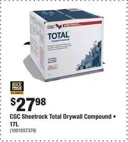 Home Depot CGC Sheetrock Total Drywall Compound • 17L offer