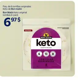 Walmart Bon Matin Keto original tortillas 6-pack offer