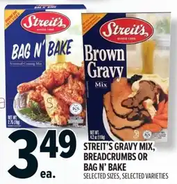 Metro Streit's gravy mix, breadcrumbs or bag n' bake offer