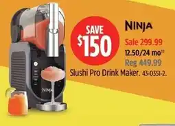Canadian Tire Ninja slushi pro drink maker offer