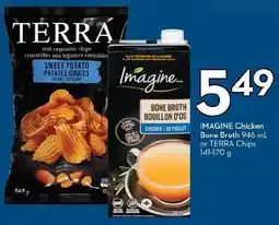 Sobeys Imagine chicken bone broth or terra chips offer