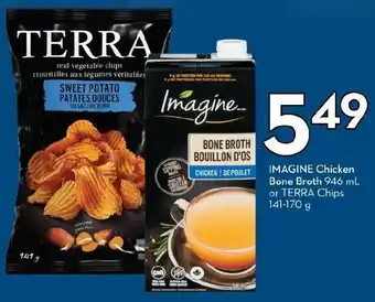 Imagine chicken bone broth or terra chips