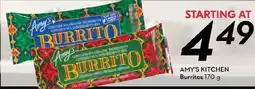 Sobeys Amy's kitchen burritos offer